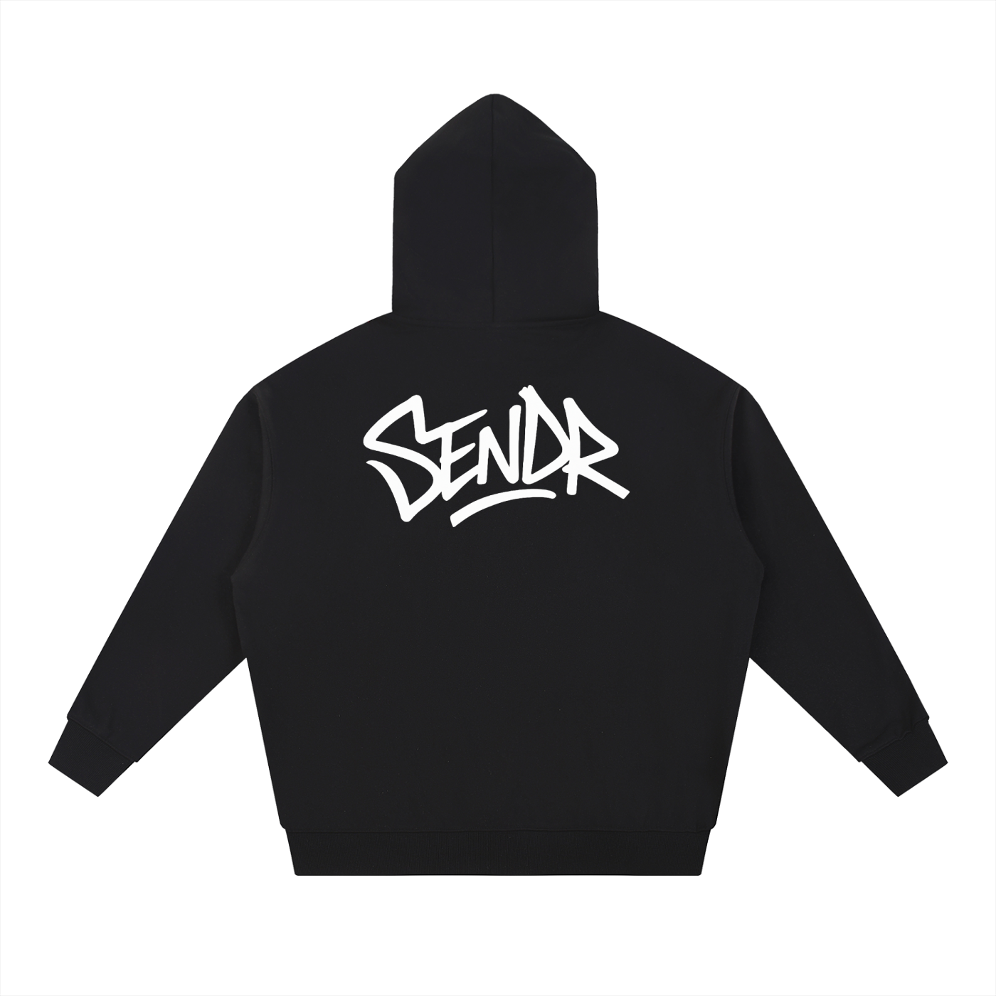 SENDR black and white hoodie unisex