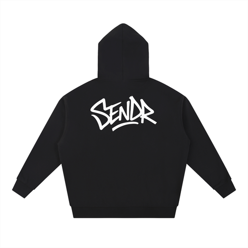 SENDR black and white hoodie unisex